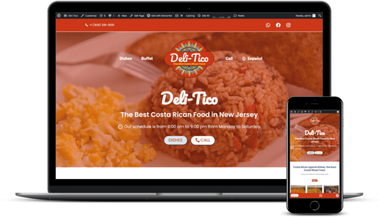 Diseño de sitio web DeliTico