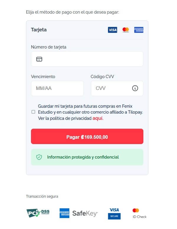 Método de pago online