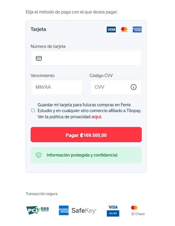Método de pago online